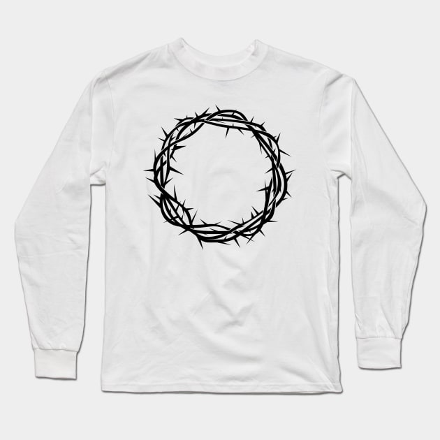 Jesus' crown of thorns Long Sleeve T-Shirt by Reformer